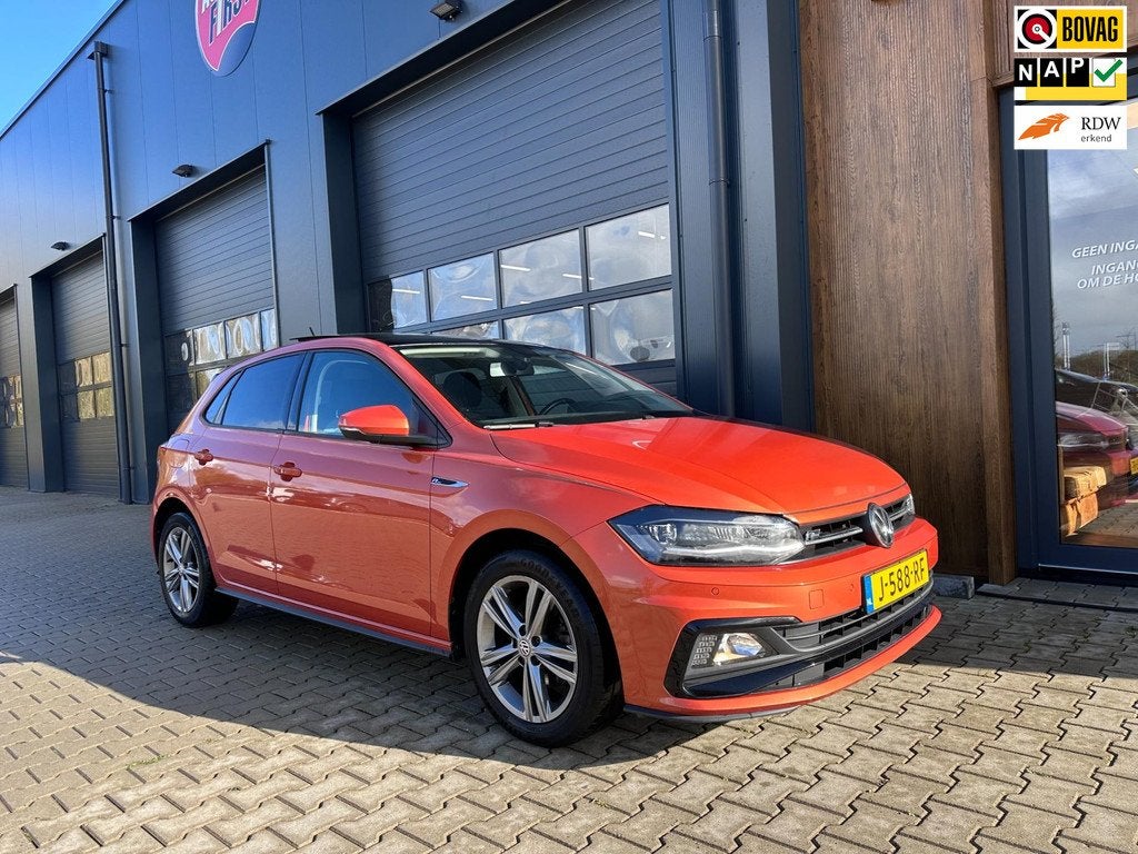 Volkswagen Polo 1.0 TSI Highline R-line pano camera dsg, Auto's, Stof, Gebruikt, Overige kleuren, 1095 kg