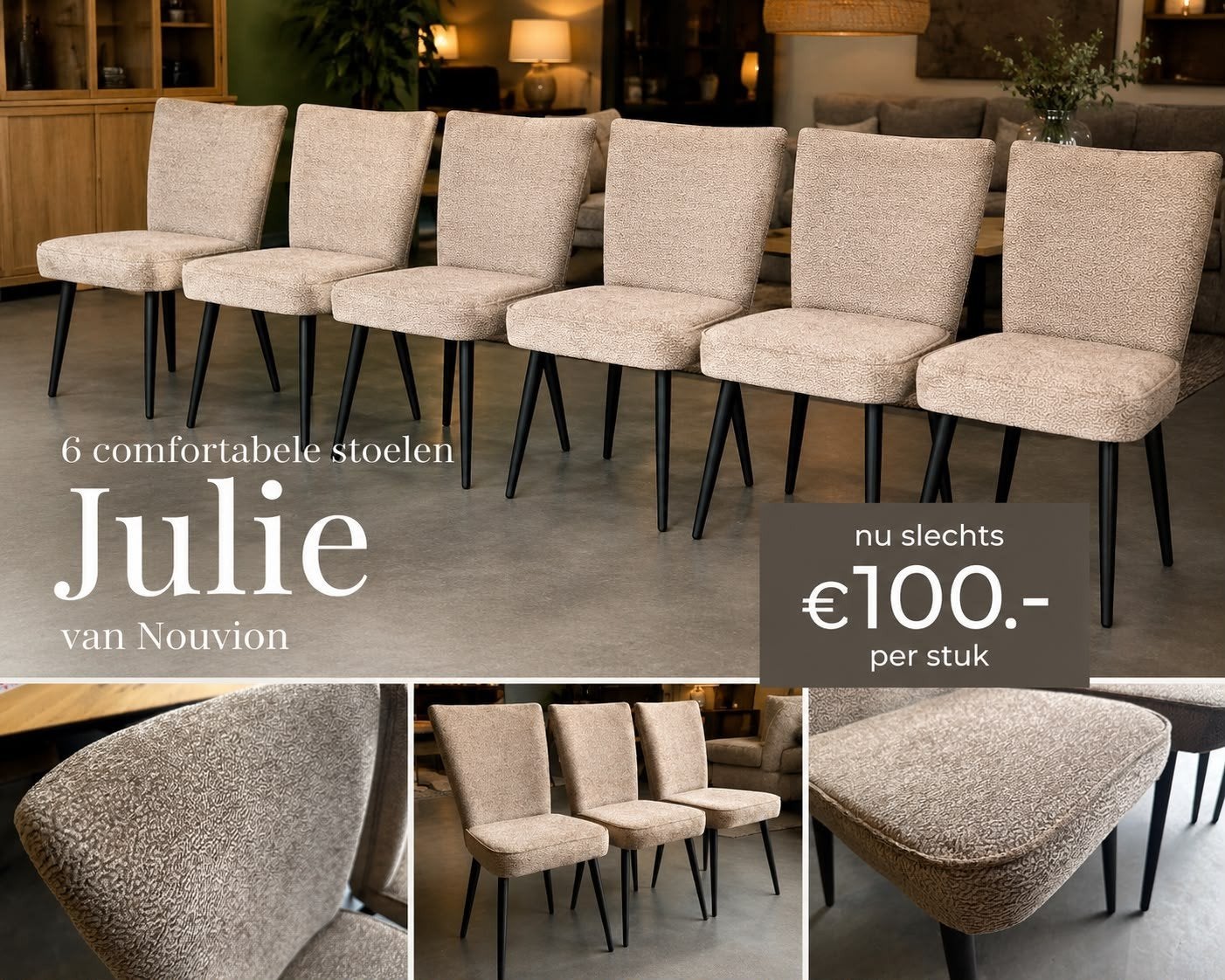 6 mooie stoelen Julie van Nouvion, Ophalen, Zo goed als nieuw, Twee