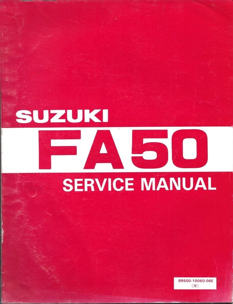 Suzuki FA50 Service Manual (2167z) bromfiets, Verzenden, Zo goed als nieuw