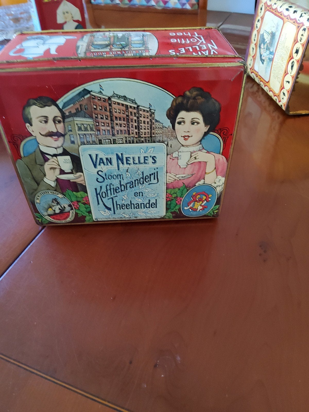 Vintage Van Nelle's Koffie en Thee Blik ^, Verzamelen, Blikken, Ophalen, Gebruikt, Koffie, Van Nelle