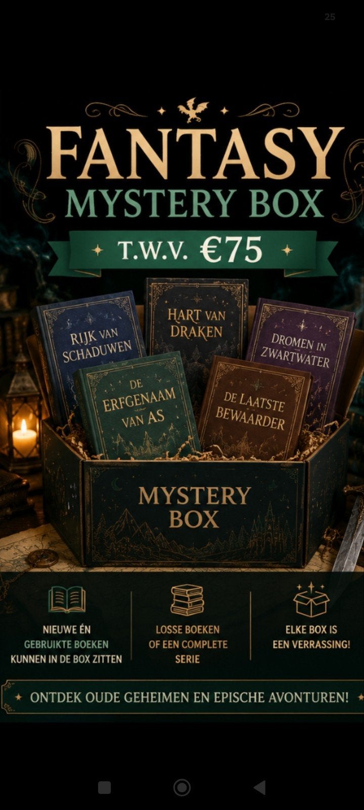 Fantasy Mystery Box️️, Boeken, Ophalen of Verzenden, Zo goed als nieuw