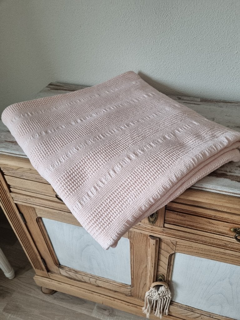 Woonplaid / tafelkleed, Katoen, Roze, 180 cm, Ophalen of Verzenden