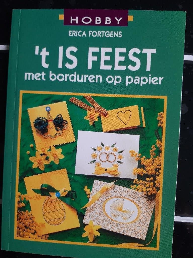 Hobby Boek = Het is feest met borduren op papier, Hobby en Vrije tijd, Verzenden, Zo goed als nieuw, Overige thema's, Overige typen