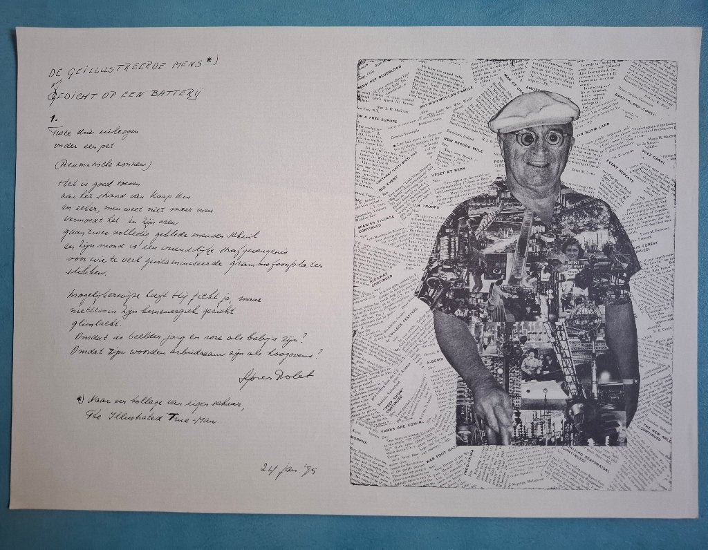 Litho Rijmprenten Dichter Sybren Polet 1975 No.6, Ophalen of Verzenden