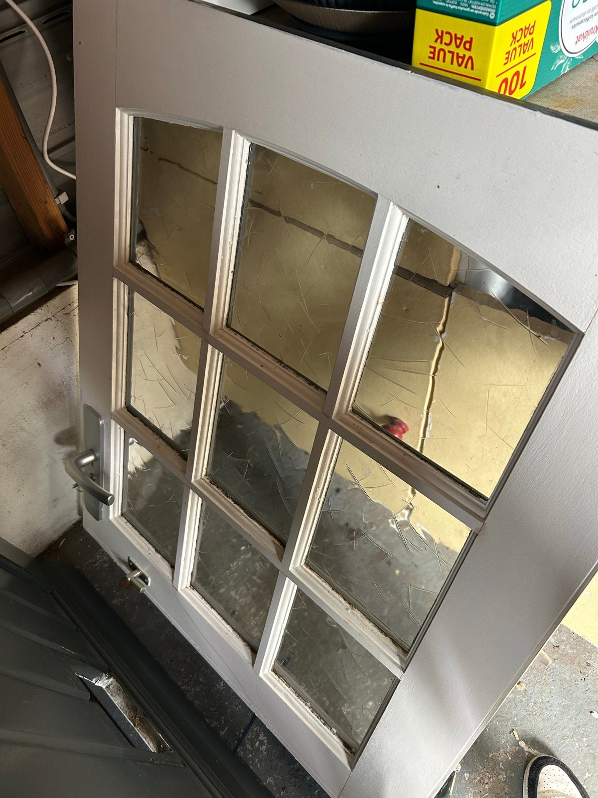 Hardhouten Tuindeur (staldeur 2-delig) met kattenluik, Ophalen, Gebruikt, Hout, Buitendeur