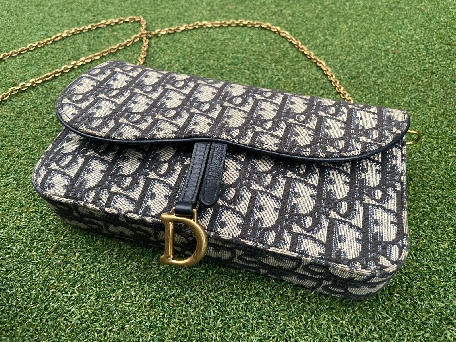 Christian Dior Oblique canvas schouder-/clutch tas, Ophalen of Verzenden, Nieuw, Overige merken, Leer