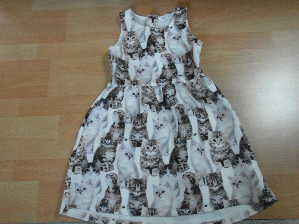 Zomers jurkje, kleine kittens maken dit mooi voor liefhebber, Ophalen of Verzenden, Zo goed als nieuw, Meisje, Jurk of Rok
