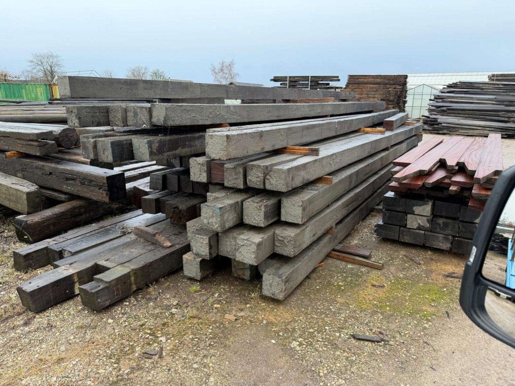 Gebruikte Hardhouten Palen 18x18 & 20x20 cm | FSC Recycle, Gebruikt, Palen