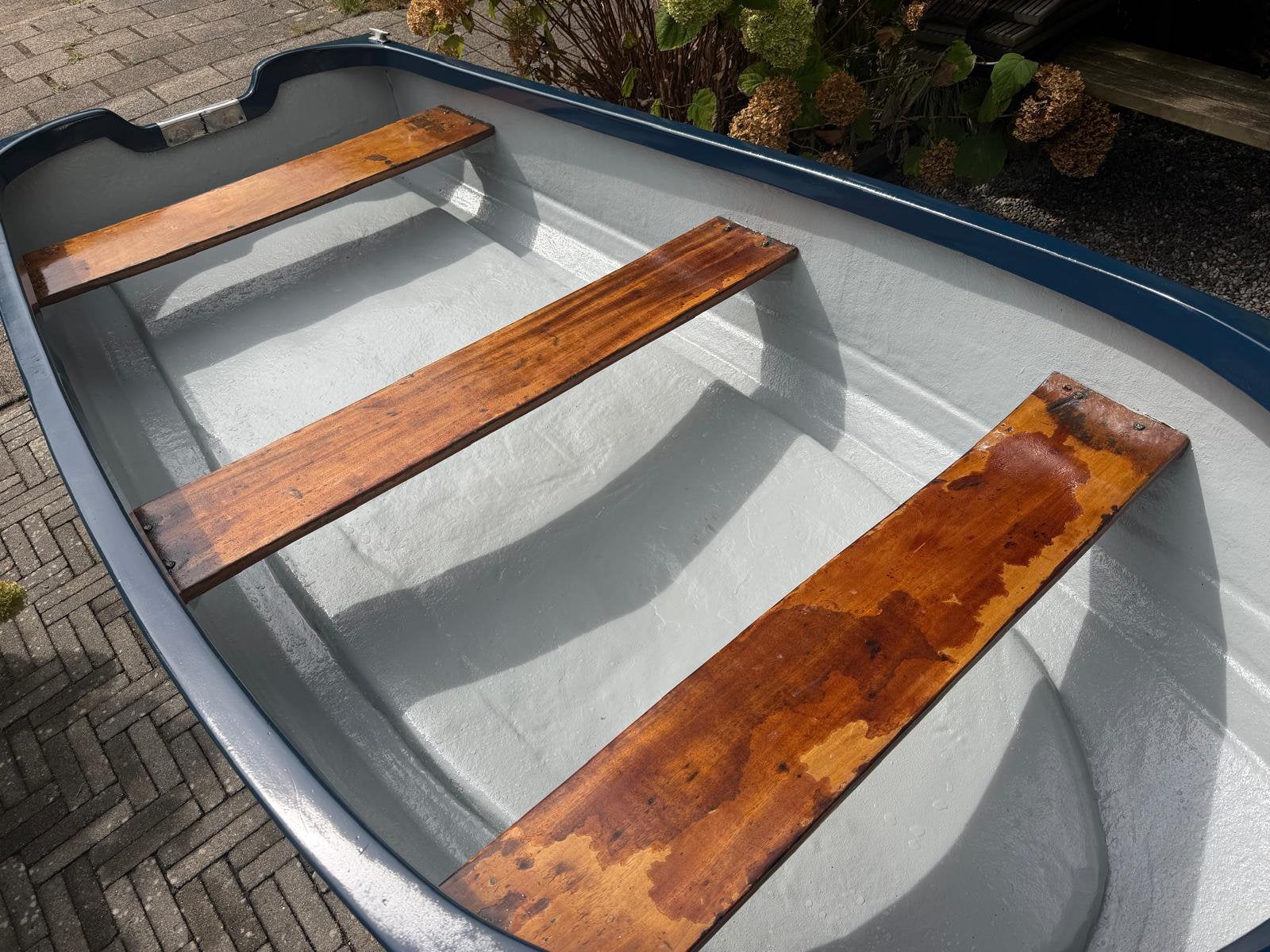 Mooie donkerblauwe sloep / grachtenboot, vaarklaar!, Watersport en Boten, 4 m, Overige brandstoffen, Tot 1.00 meter, 1 m