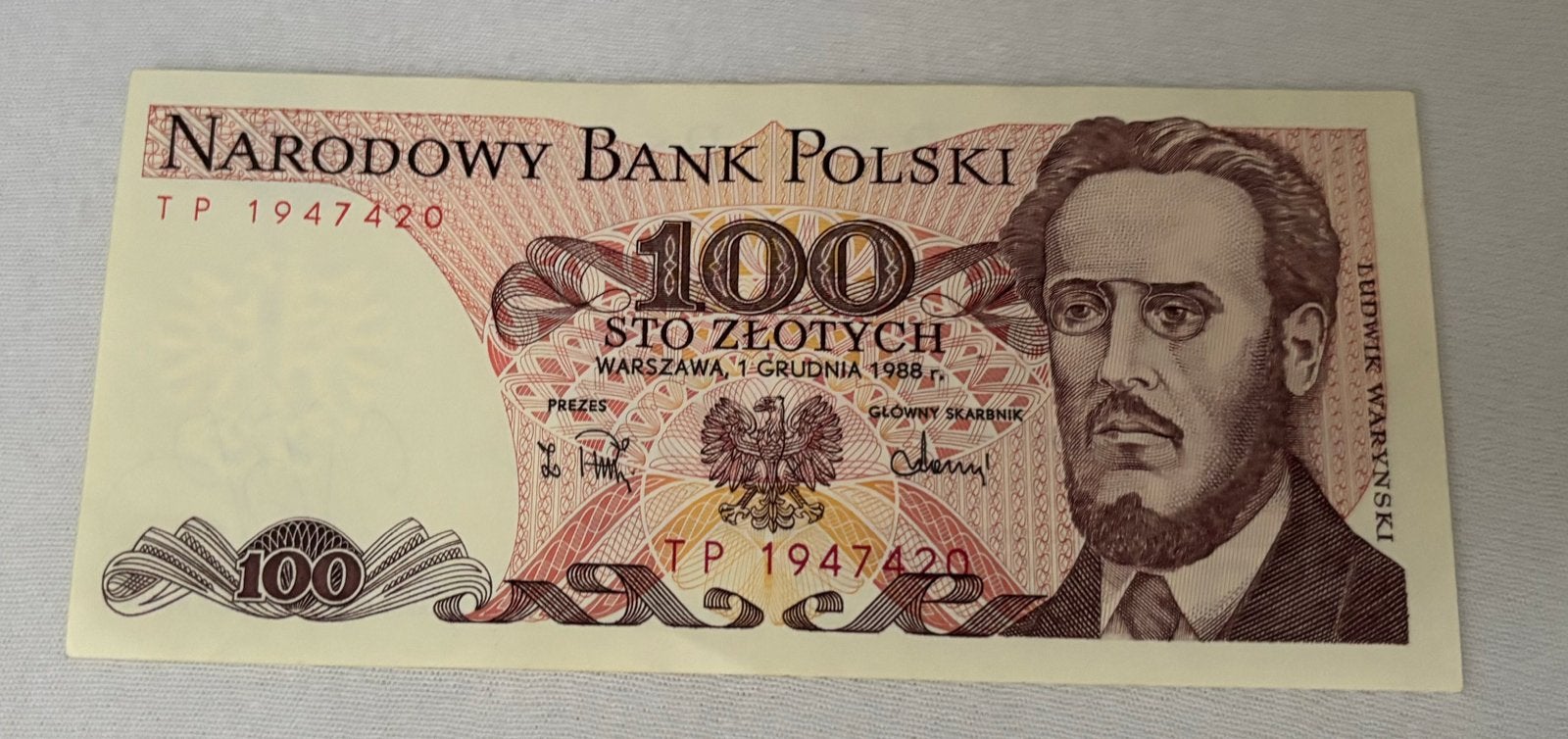 100 Zloty biljet Polen 1988 - UNC, Postzegels en Munten, Bankbiljetten | Nederland, Ophalen of Verzenden, Los biljet