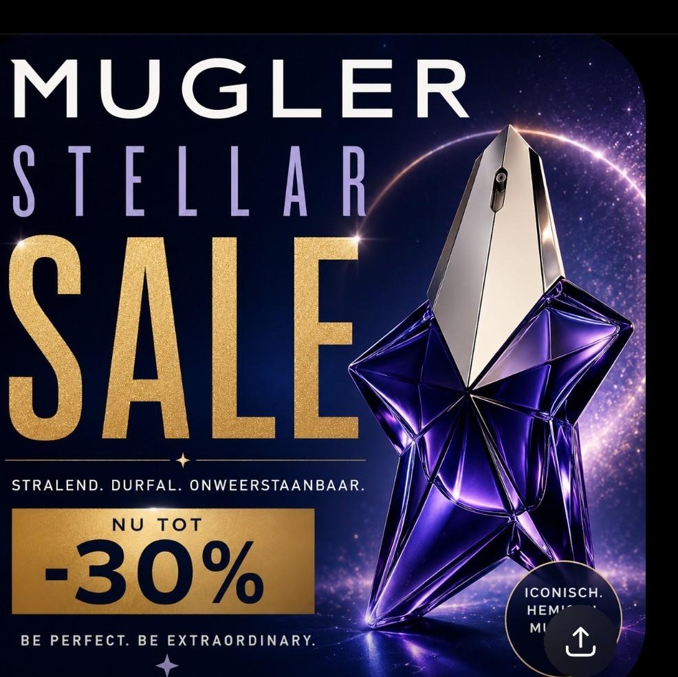 Mugler stellar 100 ml edp, Verzenden, Nieuw