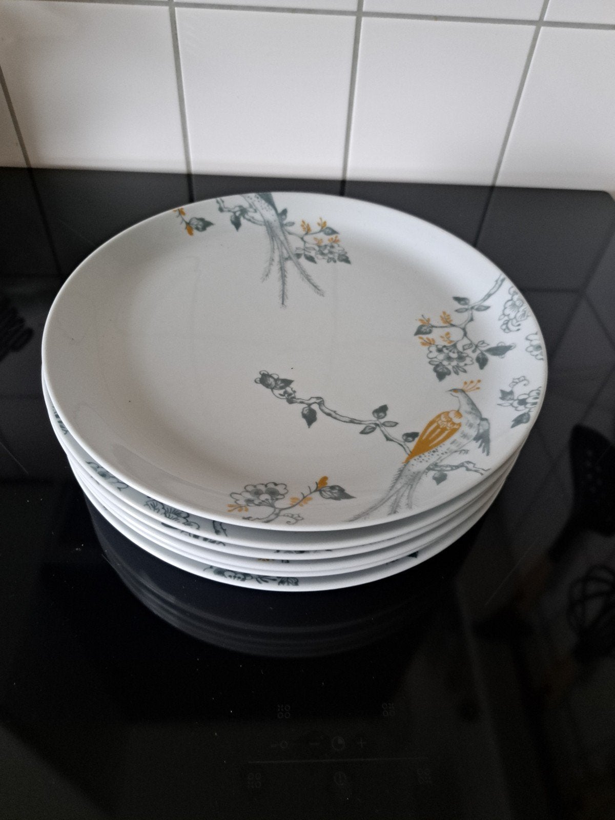 Vivo dinerborden 27 cm met pauw print, Nieuw, Ophalen of Verzenden, Bord(en), Overige stijlen