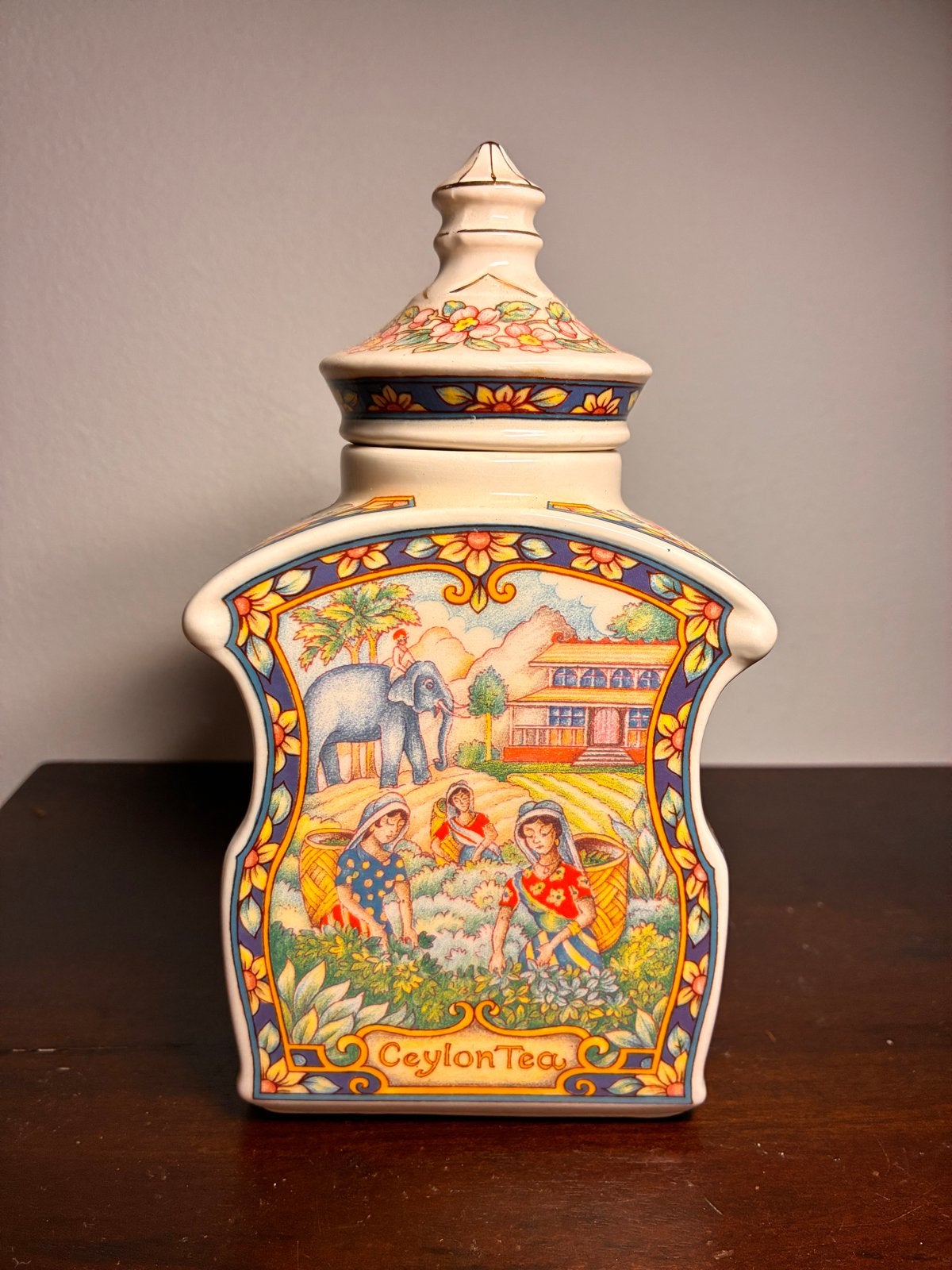 Vintage Sadler Ceylon Tea Caddy - The World of Tea Collectio, Ophalen of Verzenden