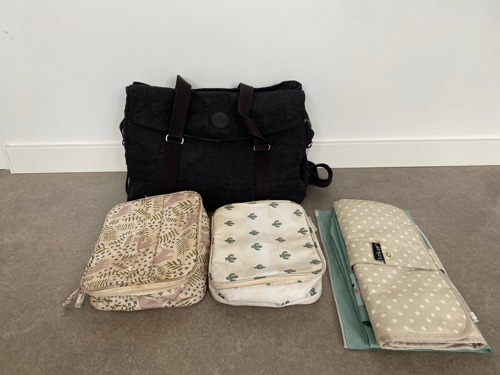 Kipling luiertas, Verzorgingstas, Gebruikt, Zwart, Sluiting
