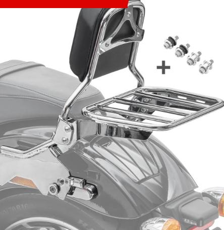 Sissybar met bagagerekje o.a Softail 18+, Motoren, Ophalen of Verzenden, Gebruikt