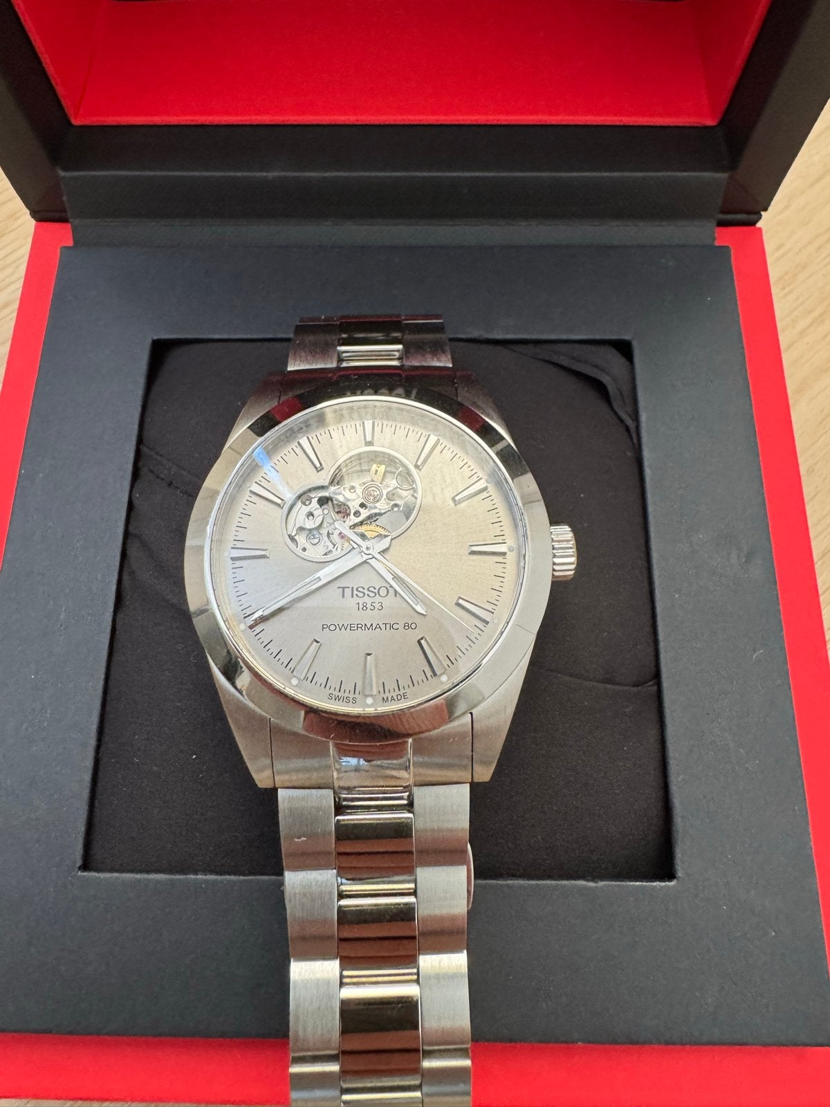 Tissot gentlemen open heart Herenhorloge, Sieraden, Tassen en Uiterlijk, Horloges | Heren, Overige merken, Staal, Staal, Polshorloge