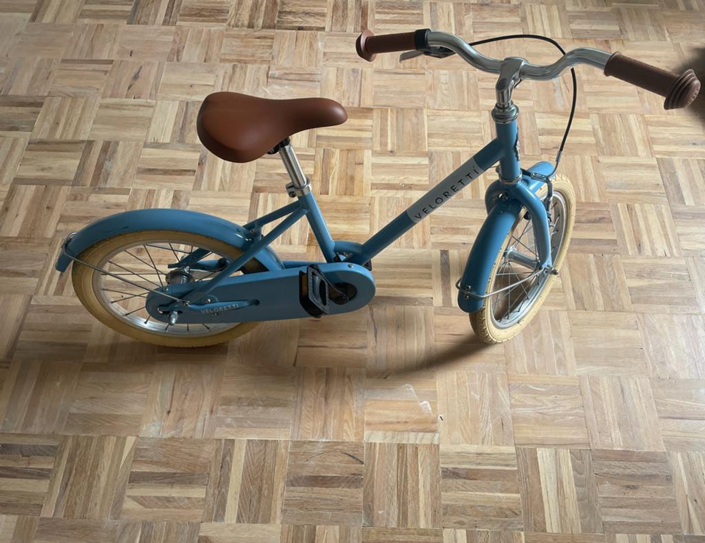 Veloretti Maxi 16-inch kinderfiets Havana blauw, Ophalen, Zo goed als nieuw, Terugtraprem, 16 tot 20 inch