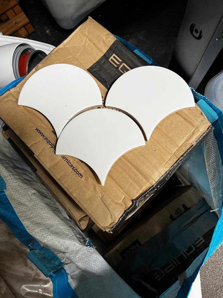 Wandtegel Scale Fan – waaiervorm 5 boxes, Ophalen, Nieuw, Minder dan 20 cm, Minder dan 20 cm