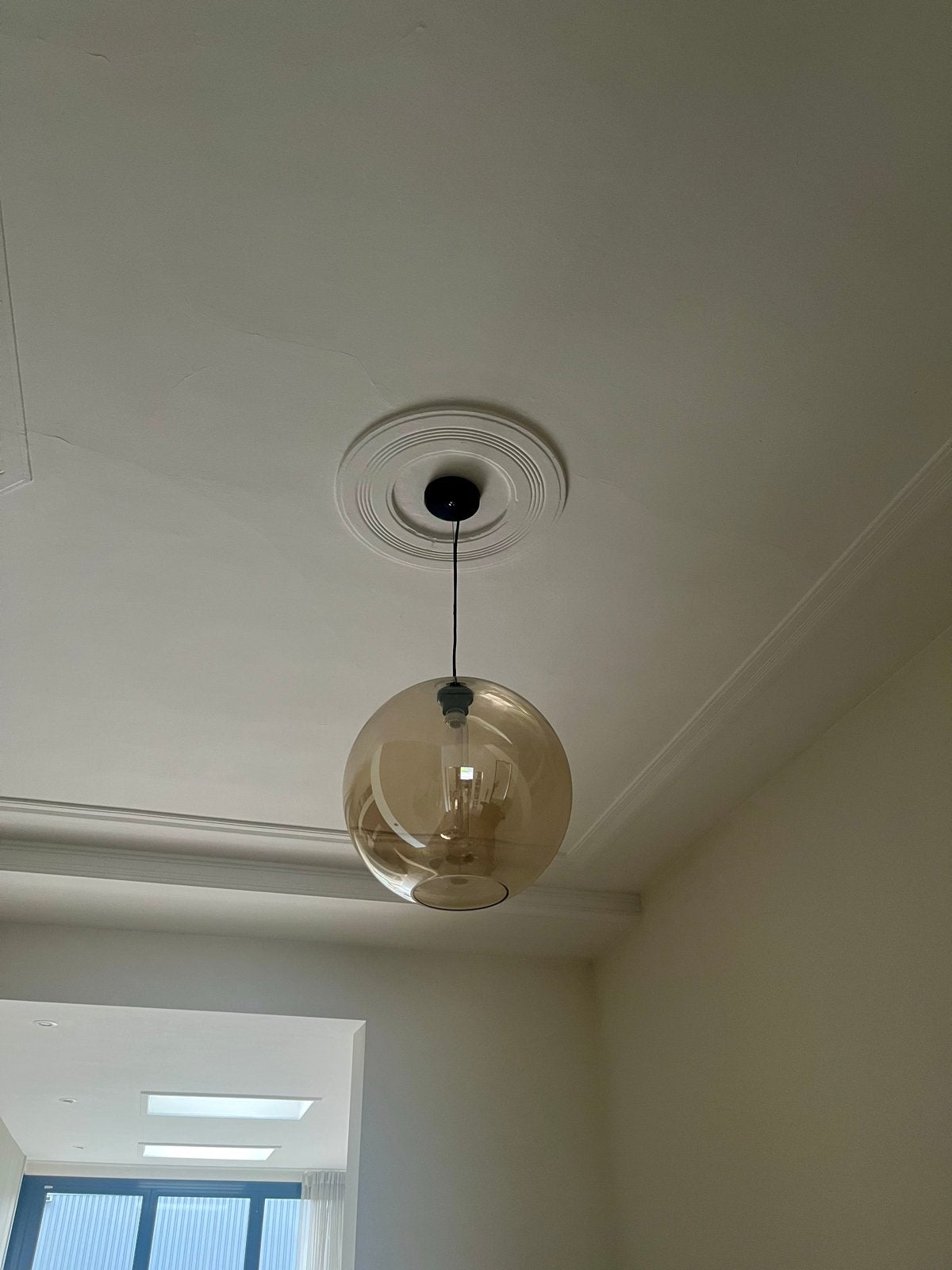 By Eve bulb ball Hanglamp - Ø 35 cm, kleur champagne, Ophalen, Gebruikt, Glas