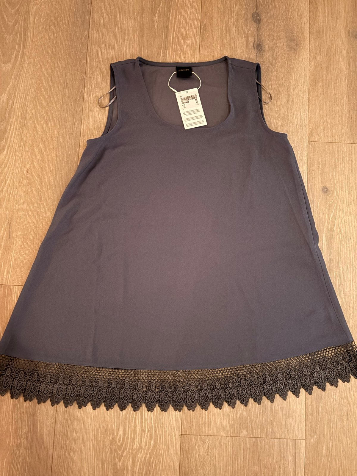 Nieuw Madeleine Tuniek/Jurkje Maat 38 met Kanten Rand, Maat 38/40 (M), Verzenden, Nieuw, Grijs