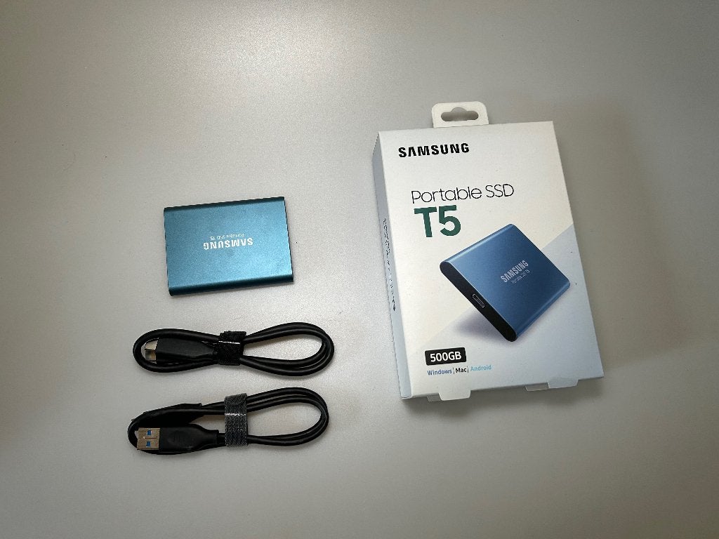Samsung Portable SSD T5 500 GB, SSD, Ophalen of Verzenden, Zo goed als nieuw, Laptop