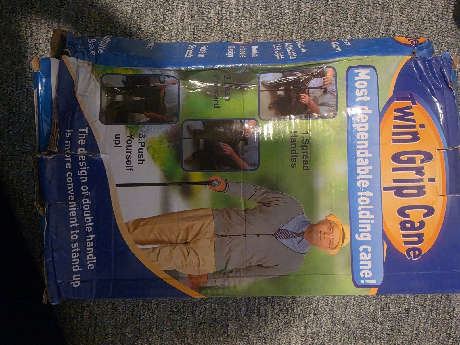 WinGrip Cane - Opvouwbare Wandelstok met Zaklamp, Caravans en Kamperen, Ophalen of Verzenden, Batterij