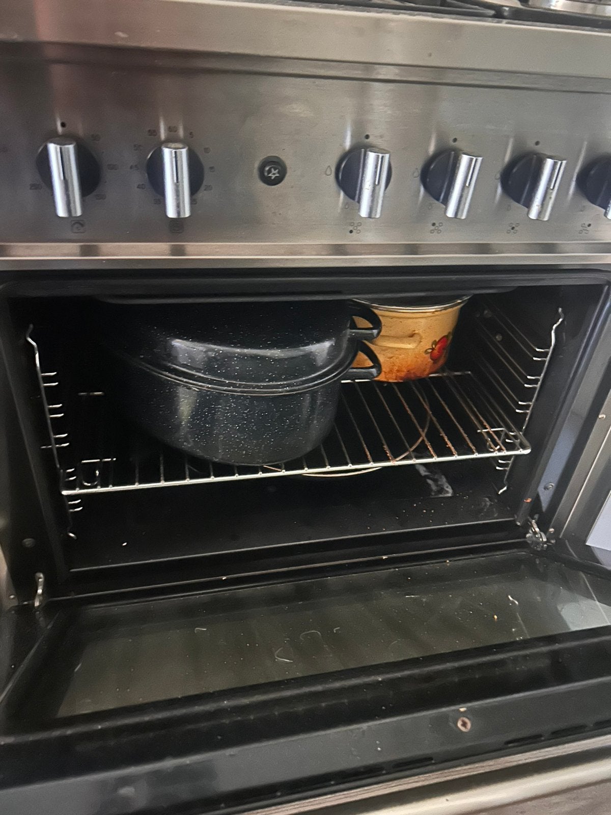 5 pits fornuis, Ophalen, 60 cm of meer, 4 kookzones, Zo goed als nieuw