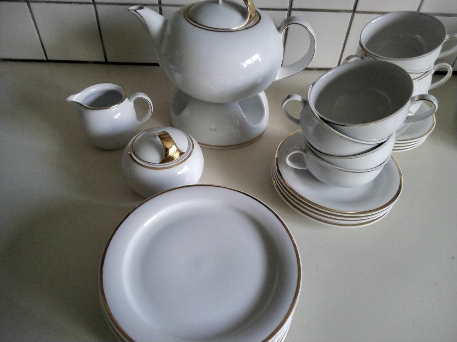 Douwe egberts  8 persoons theeservies  winterling " diana", Huis en Inrichting, Ophalen of Verzenden, Porselein, Overige stijlen