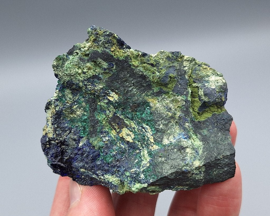 Arsentsumebiet, Conichalciet, Azuriet, ea - Tsumeb, Namibië, Ophalen of Verzenden, Mineraal