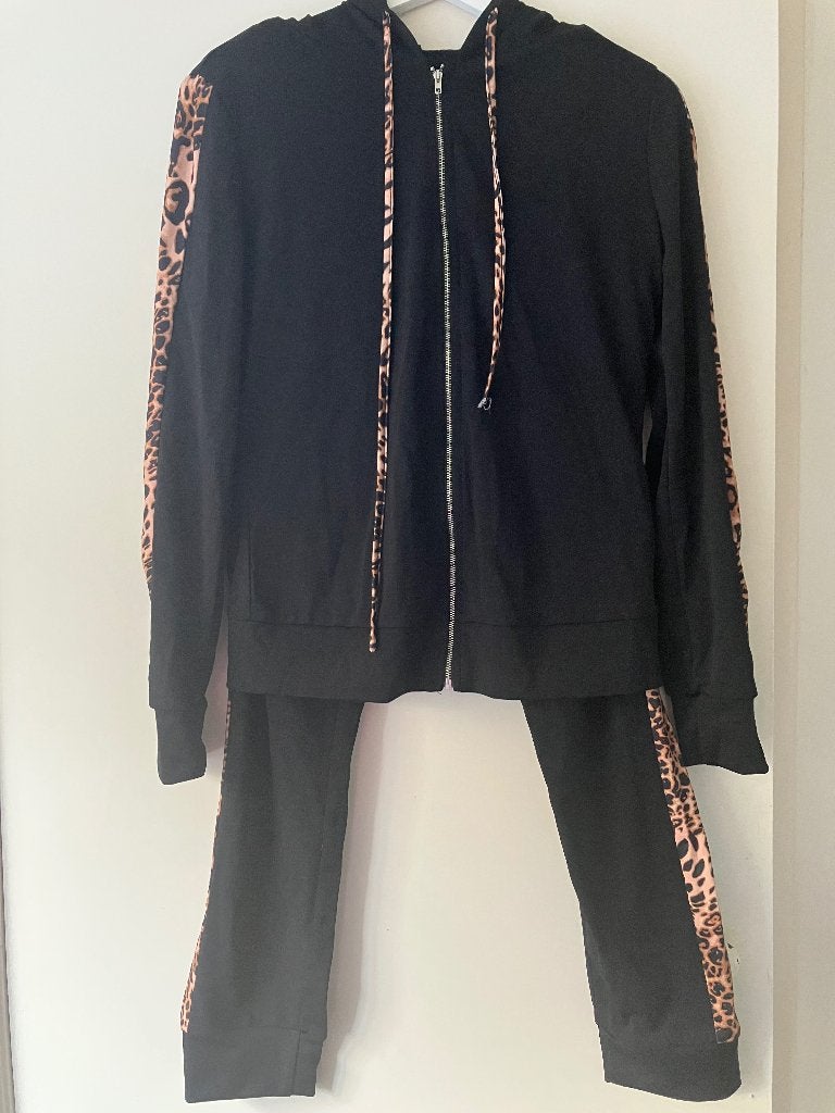 Broek, Maat 38/40 (M), Zwart, Ophalen of Verzenden, Lang
