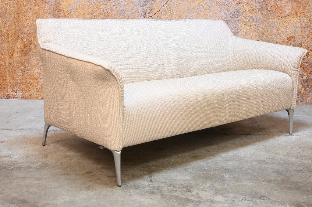 ZGANieuw beige stoffen Leolux Mayon design bank, Huis en Inrichting, Leolux, Leolux, 150 tot 200 cm, Tweepersoons