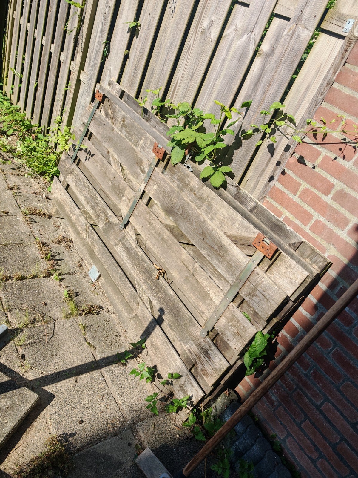 Houten Tuinpoort - Gebruikt, Tuin en Terras, Tuinpoorten, Ophalen, Gebruikt, 100 tot 150 cm, 100 tot 150 cm