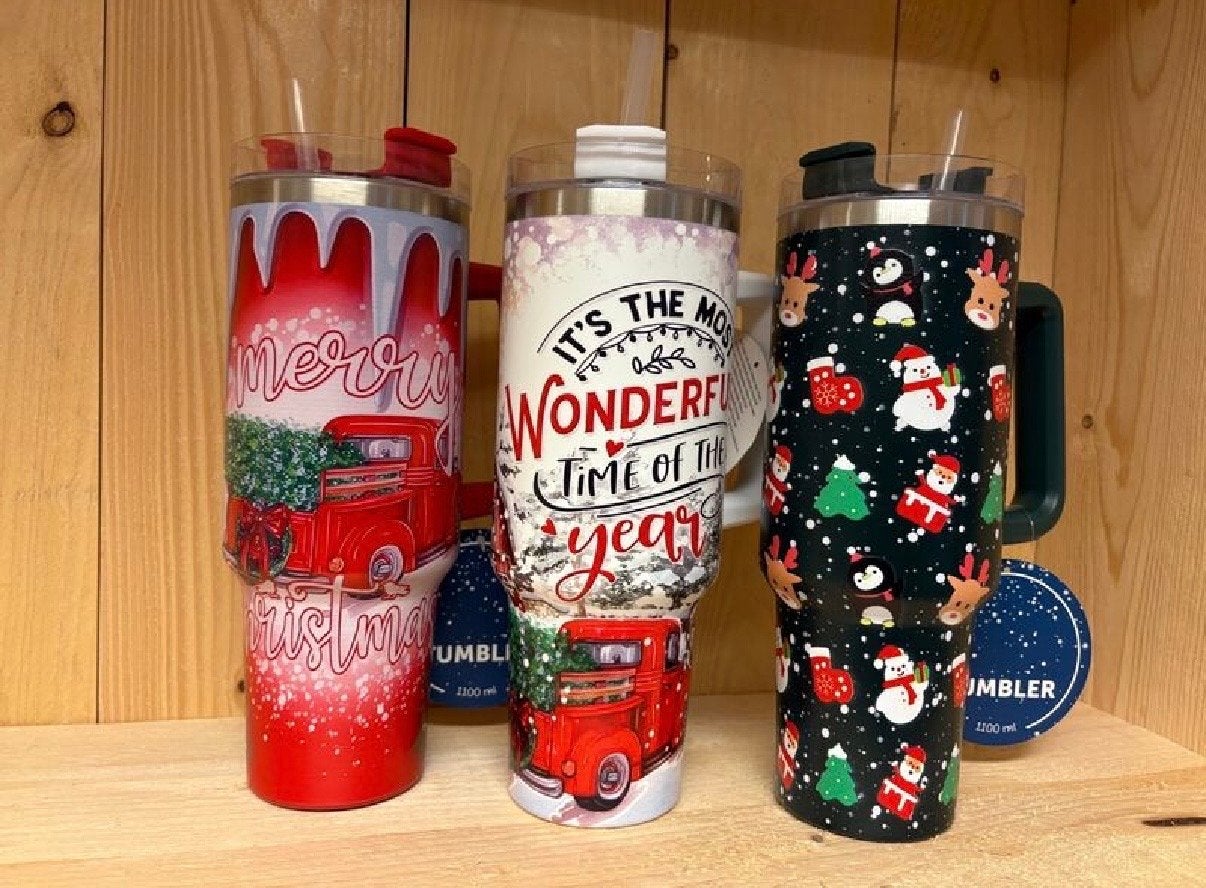 Kerst Themobeker 1100ml - Warm & Koud Drankjes, Ophalen of Verzenden, Nieuw