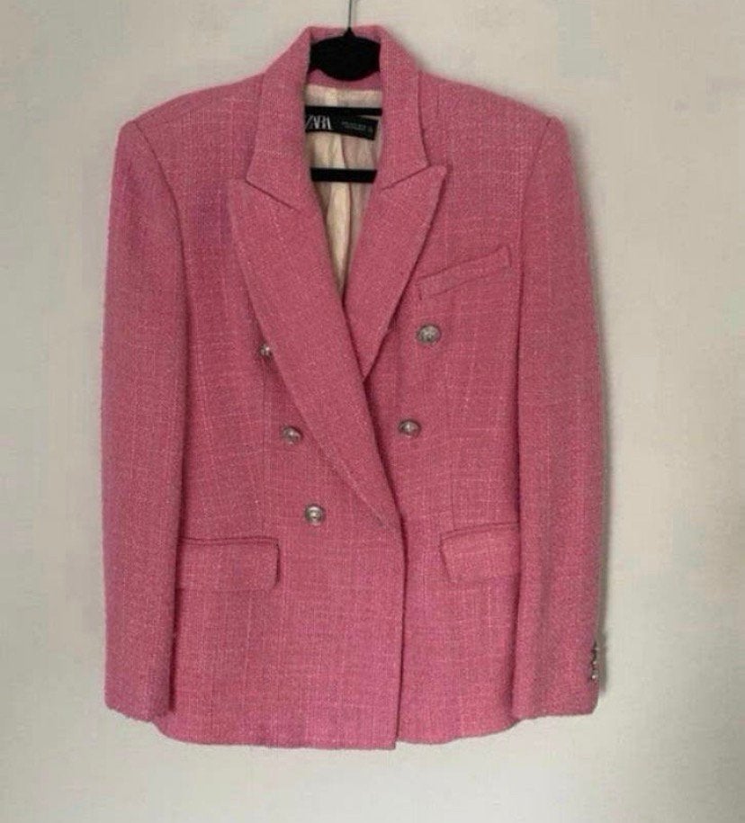 Blazer / colbert dames roze. Maat s, Kleding | Dames, Verzenden, Zo goed als nieuw, Jasje, Roze