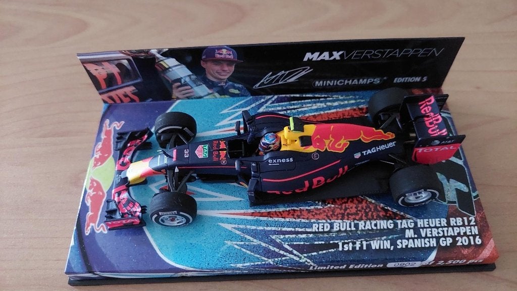 Max Verstappen - Red Bull RB12 2016 - Minichamps 1:43, Ophalen of Verzenden, Nieuw, Auto, MiniChamps