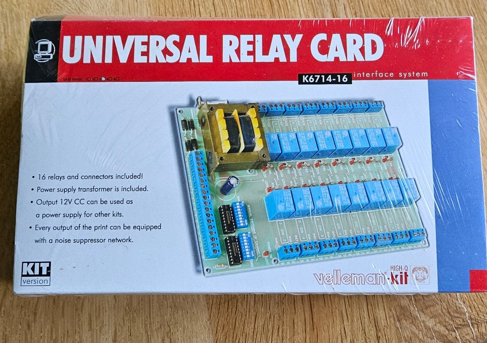 Nieuw! Velleman K6714-16 Universele Relaiskaart, Ophalen of Verzenden, Nieuw