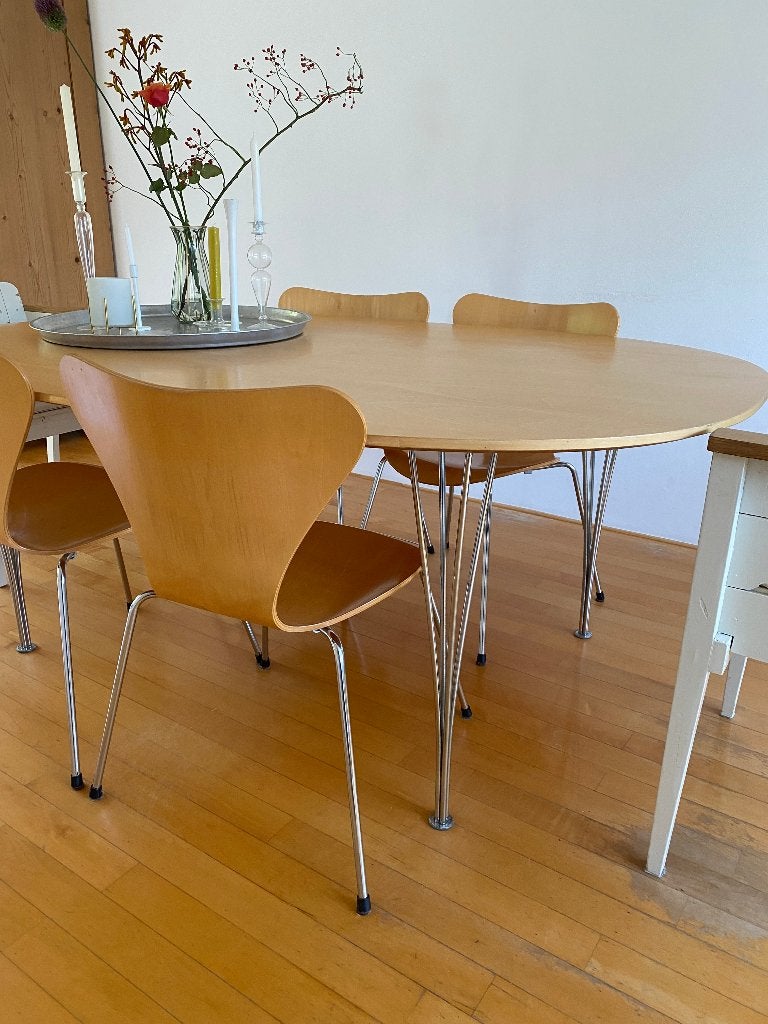 Fritz Hansen Superellipse tafel, 180x120 cm, Ophalen, Overige materialen, Gebruikt, 100 tot 150 cm
