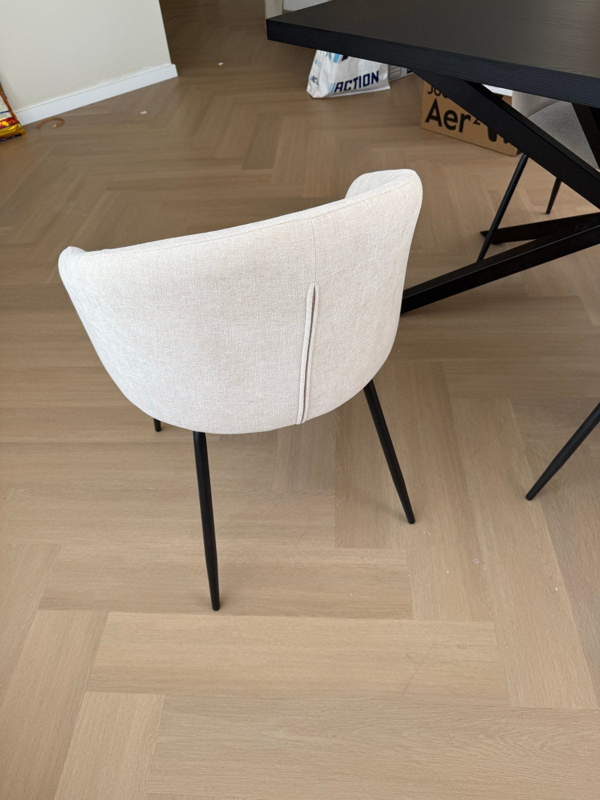 Moderne eetkamerstoelen - Set van 4, Huis en Inrichting, Stoelen, Zo goed als nieuw, Vier, Metaal, Overige kleuren, Ophalen