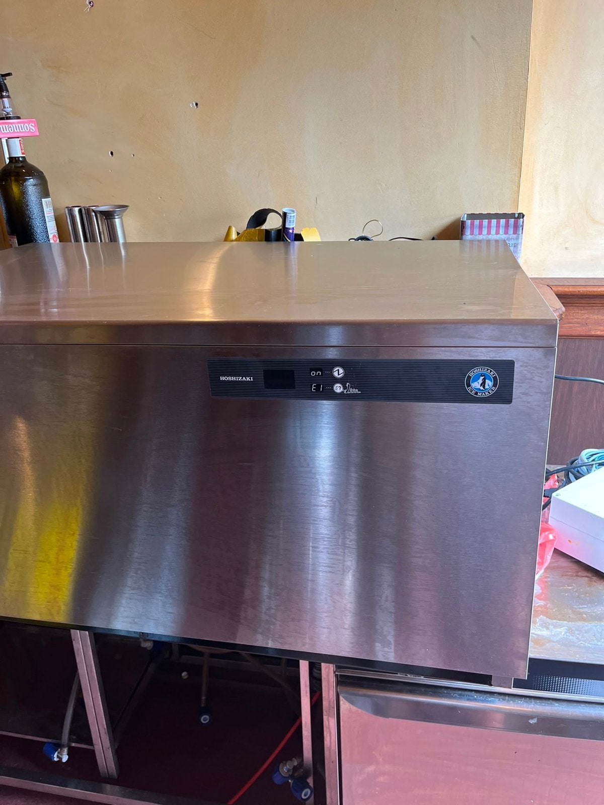 Hoshizaki IJsblokjesmachine extern met bunker, waterfilter, Zakelijke goederen, Horeca | Keukenapparatuur, Ophalen, Gebruikt, Koelen en Vriezen