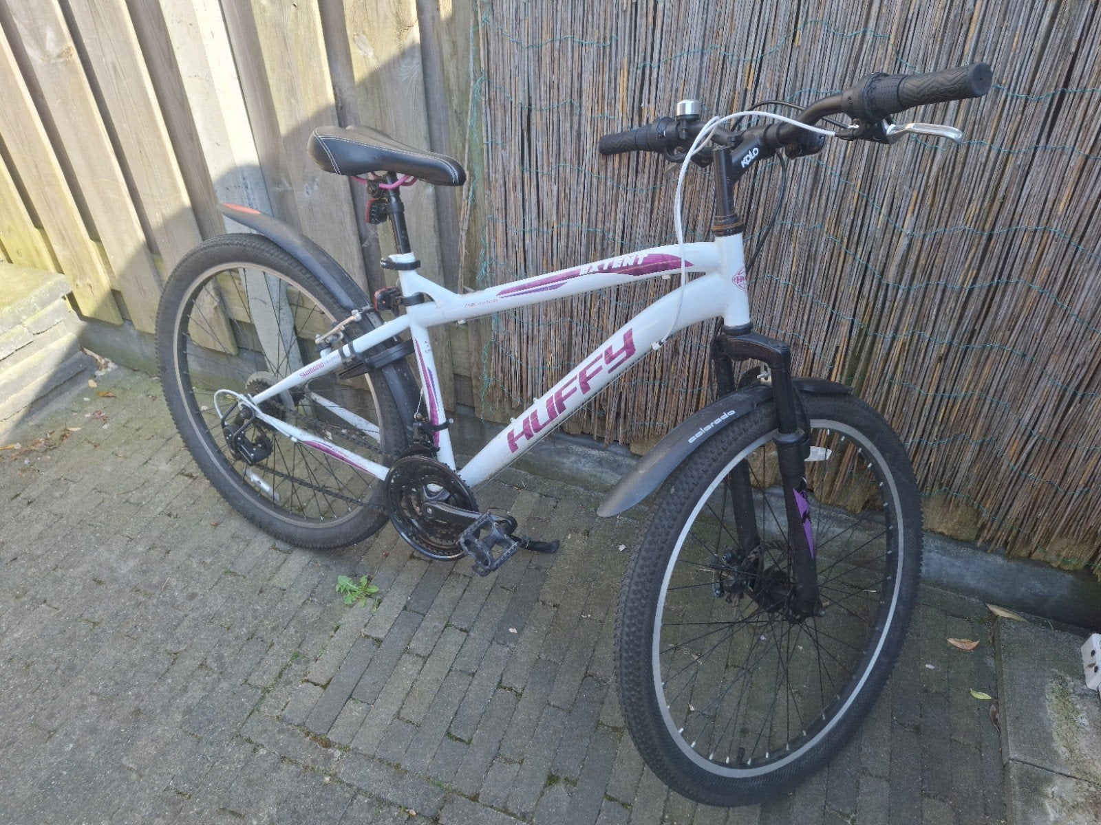 Huffy Extent Mountainbike - Wit/Paars, 26 inch, Zo goed als nieuw, 15 tot 20 versnellingen, 50 tot 53 cm