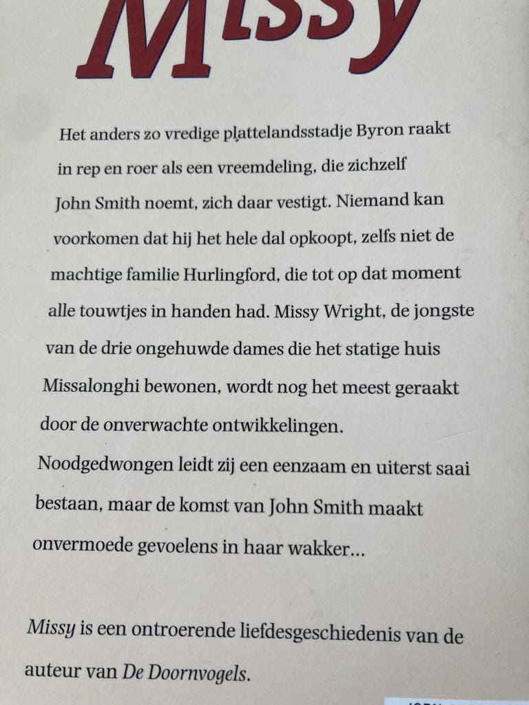 Missy, Ophalen of Verzenden, Gelezen