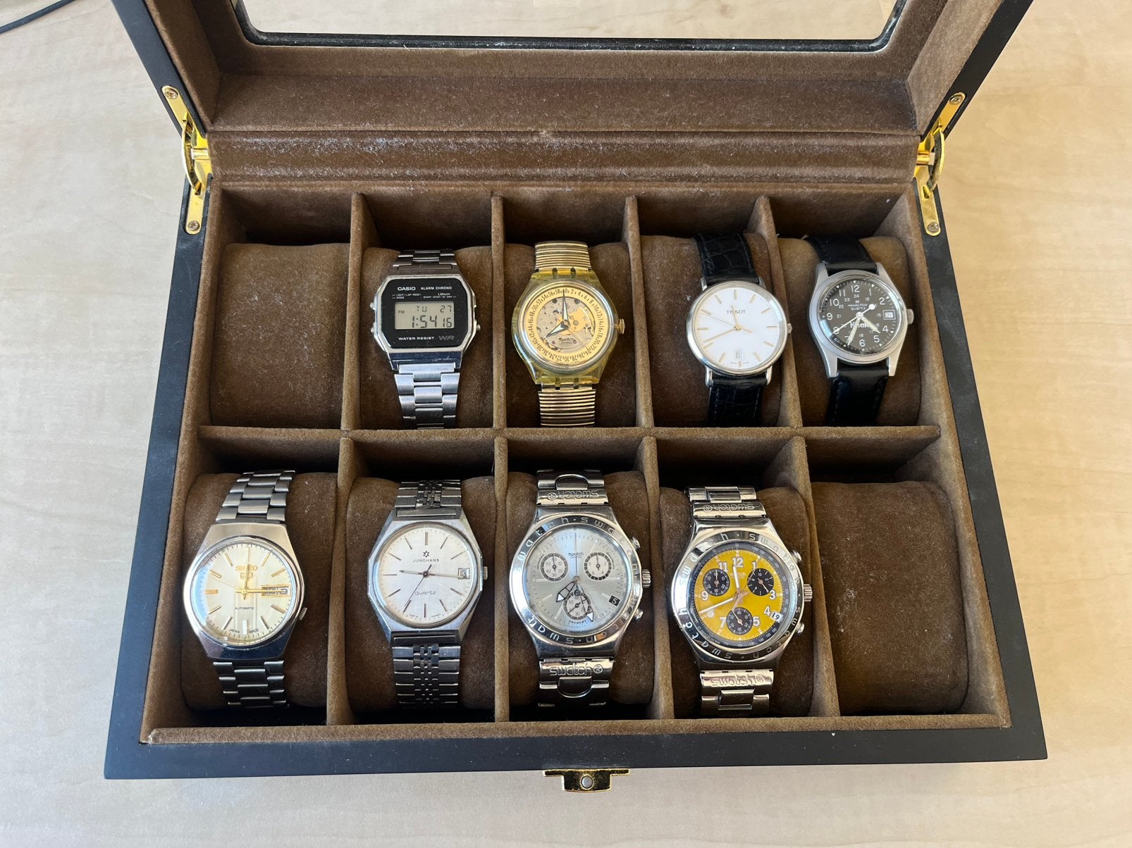 Diverse horloges’s en verzameldoos, Ophalen of Verzenden, Zo goed als nieuw, Overige merken