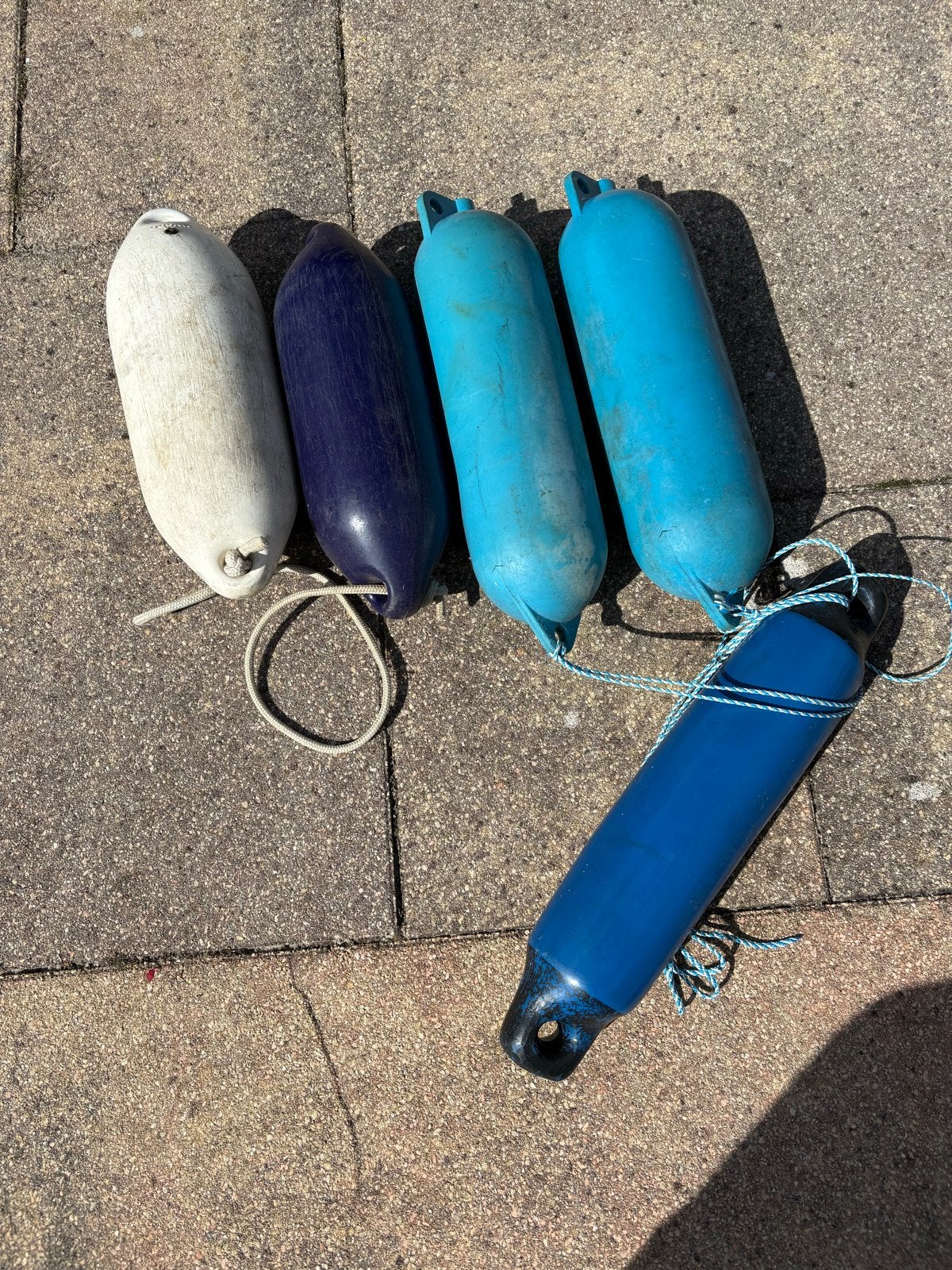 5 stootkussens in gebruikte staat, Ophalen of Verzenden, Gebruikt, Overige typen