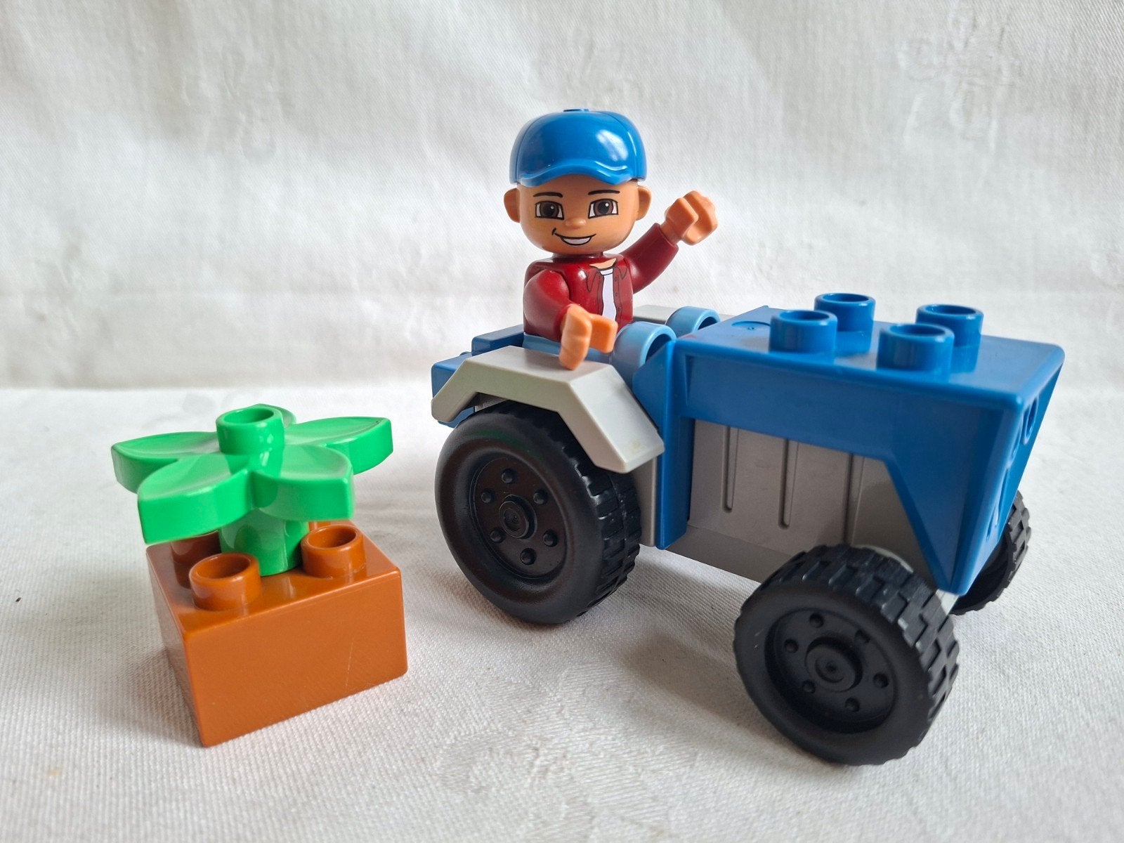 Duplo Ville Tractor Fun set 4969 Blauwe Tractor met boer, Ophalen of Verzenden, Zo goed als nieuw, Duplo, Complete set