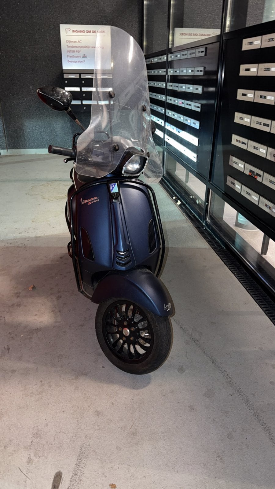 Vespa Sprint 2017 45km/h Mat Blauw, Ophalen, Gebruikt, Overige modellen, Maximaal 45 km/u