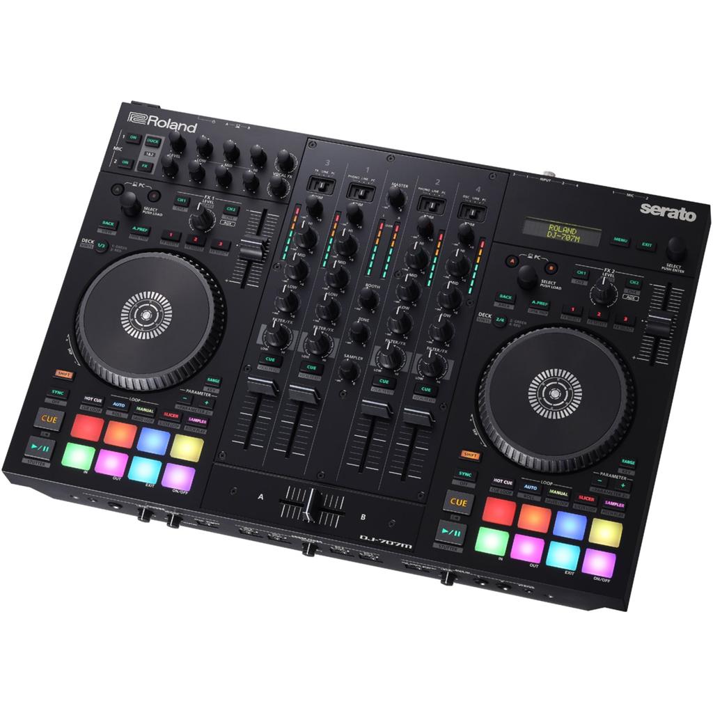 Roland DJ-707M 4ch DJ controller + zwarte flightcase, Muziek en Instrumenten, Dj-sets en Draaitafels, Zo goed als nieuw, Dj-set