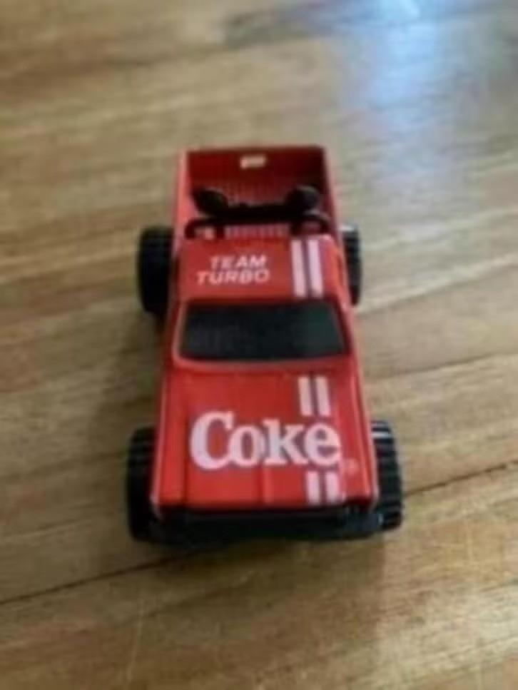 Miniatuur jeep met opdruk coca cola ( 1988), Ophalen of Verzenden, Gebruikt, Overige typen