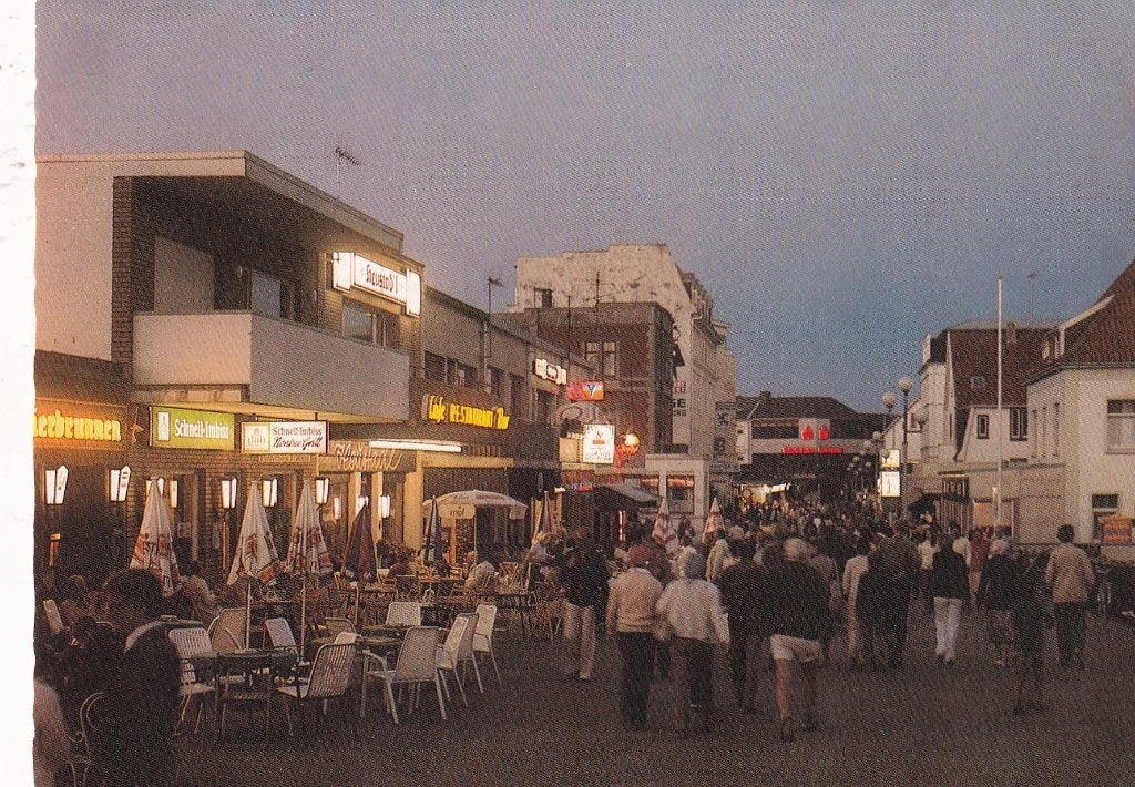 Duitsland nordseeheilbad borkum, abend a d bismarckstraBe, Verzamelen, Verzenden, 1960 tot 1980, Ongelopen, Duitsland