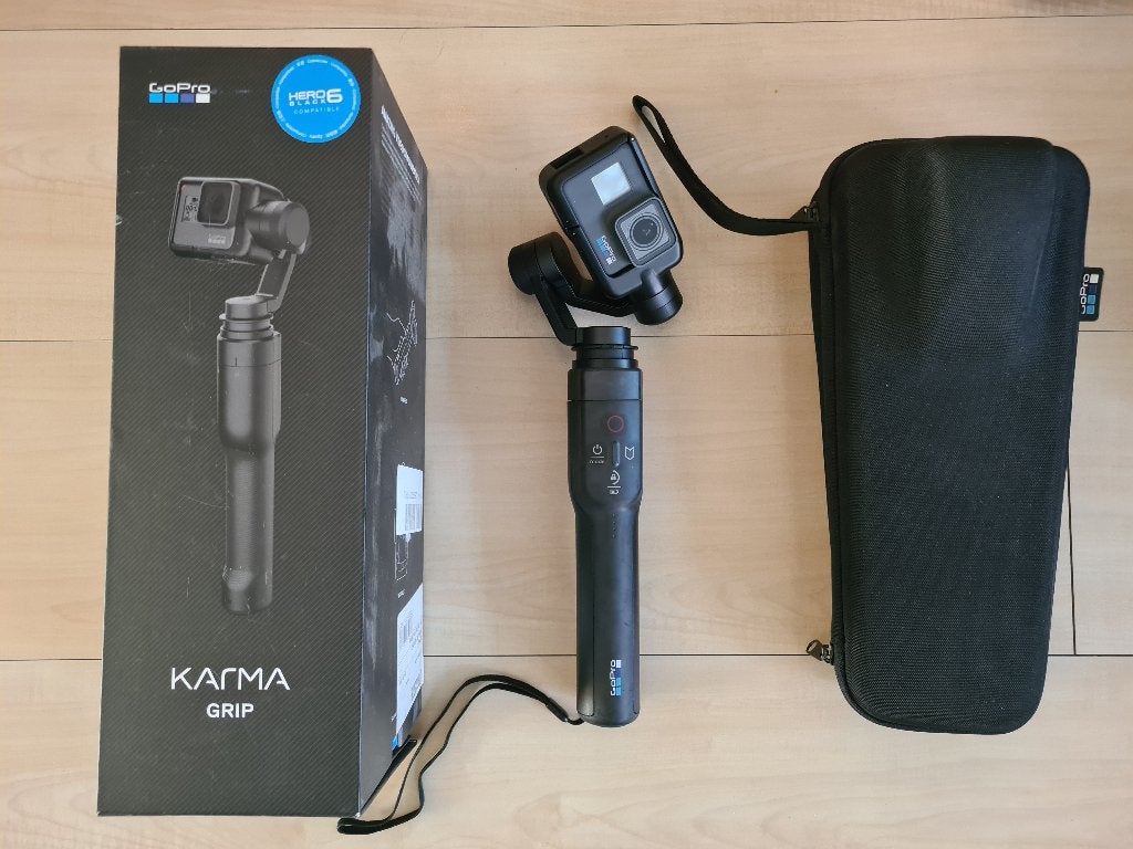 Gopro 6 + karma grip + case + sd kaart, Ophalen, Zo goed als nieuw, GoPro
