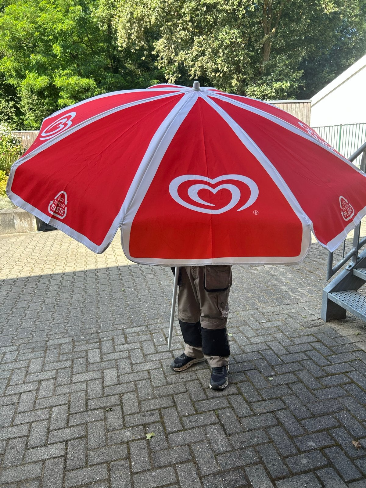 2 stuks Ola Strandparasol - horeca, Tuin en Terras, Parasols, Ophalen of Verzenden, Gebruikt, 1 tot 2 meter, Strandparasol